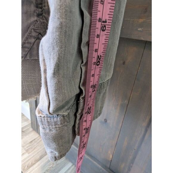 Lucky Brand Button Down Shirt Women’s Small Long Sleeve Grey - Picture 5 of 8